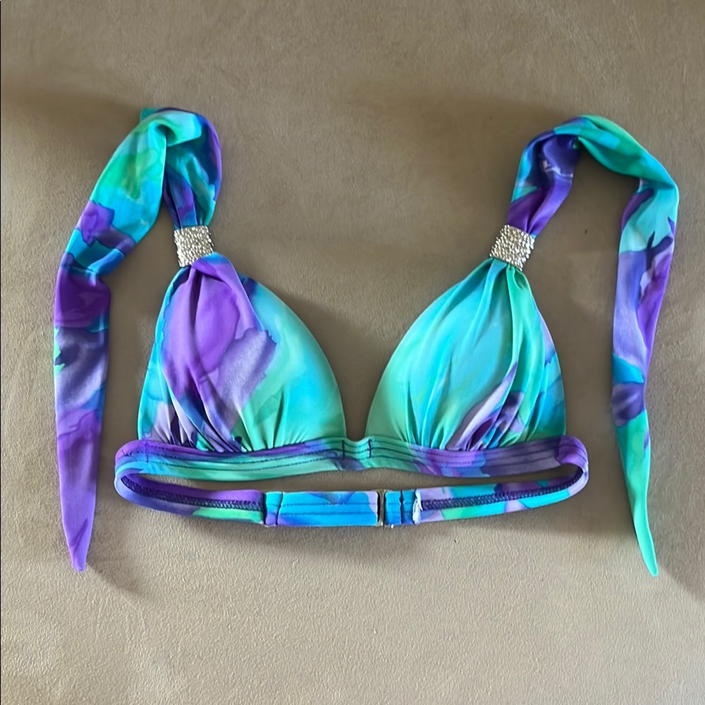 VENUS - Blue, Purple and Green Bikini Top